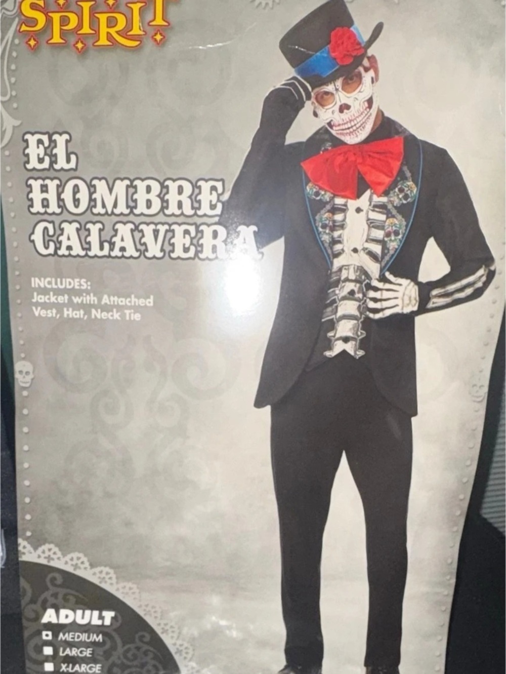 El Hombre Calavera Men's Jacket/Hat/Tie